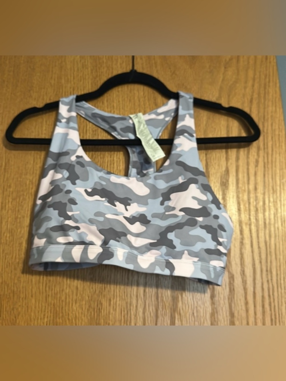 Fabletics Pink Gray Camo Print Sports Bra